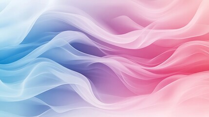 Fototapeta premium Abstract wave pattern in soft blue and pink hues, creating a calming and dynamic visual for backgrounds or designs.