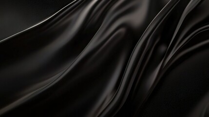 Black Silk Drapery