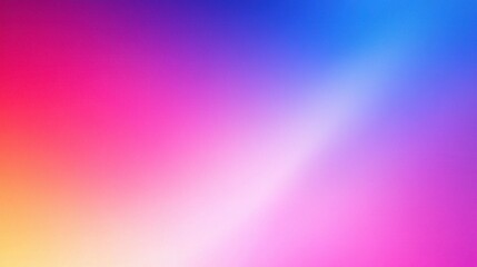 Abstract Rainbow Gradient: A vibrant and dynamic abstract background with a gradient of pink, purple, blue, yellow and white colors, perfect for digital art, website design, and social media posts. 