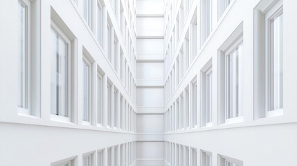 Obraz premium Structured architectural elements in a symmetrical layout, sleek and contemporary, ideal for superimposing text over.