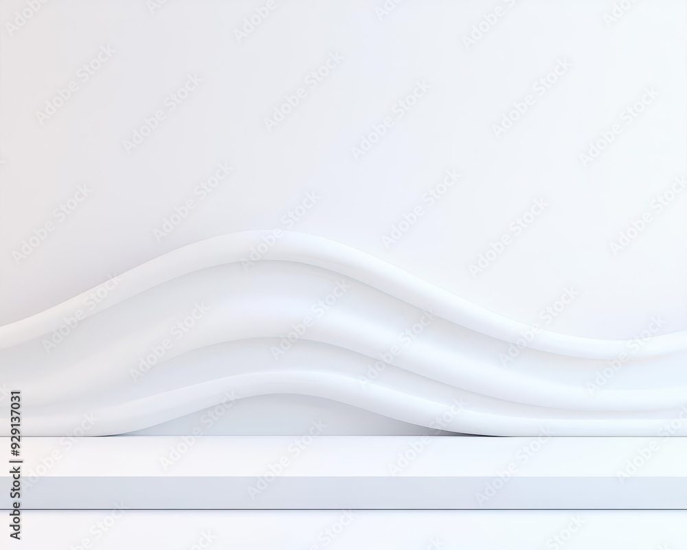 Poster sleek, refined base with smooth surfaces, optimal for branding visuals, ample space for text overlay