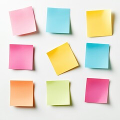 Sticky Note Separated on a White Background