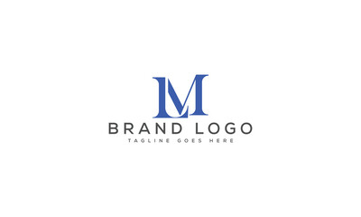 Fototapeta premium letter LM logo design vector template design for brand.