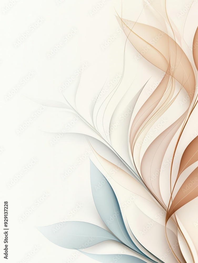 Poster refined typography and delicate line art on a clean background, ideal for luxury branding and ample 
