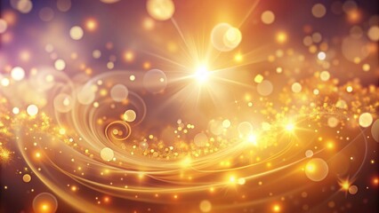 Obraz premium Softly shimmering warm gradient light swirls across a vibrant background, evoking a sense of coziness and calmness, perfect for adding warmth to digital designs and promotions.