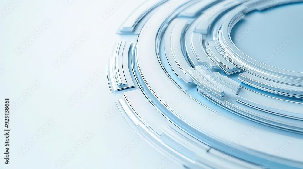 Aufkleber futuristic digital modeling with precise visualization, clean lines and ample space for text, create
