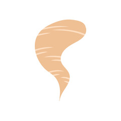 tornado storm funnel. Wind storm, tornado swirl and round vortex spiral.