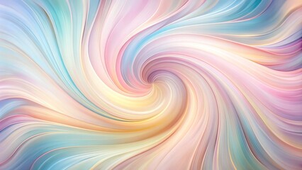 Fototapeta premium Soft, pastel hues blend in a mesmerizing spiral pattern, creating a sophisticated and luxurious gradient swirl background perfect for high-end designs and presentations.