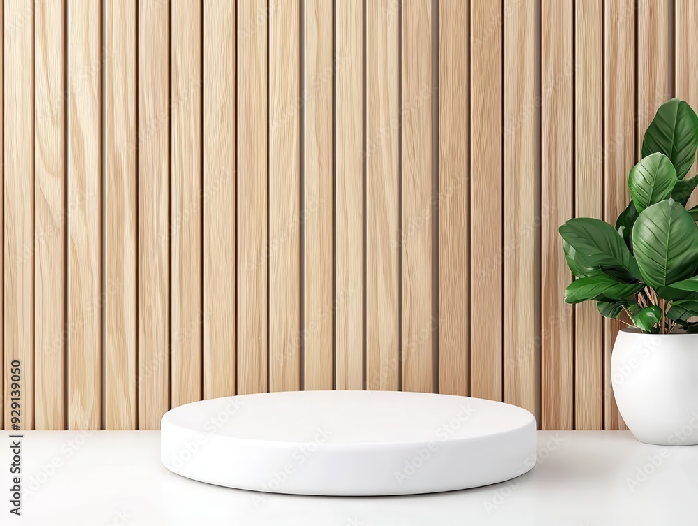 Poster elevated platform base with modern design, perfect for product display and branding, spacious backgr