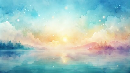 Soft, serene watercolor background featuring a clean gradient wash with a subtle texture, perfect for adding elegant and calming elements to designs and visuals.