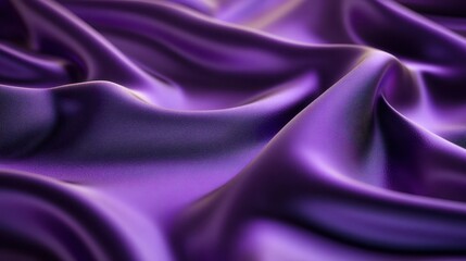 Obraz premium A close-up of smooth, flowing purple fabric creating a luxurious texture.