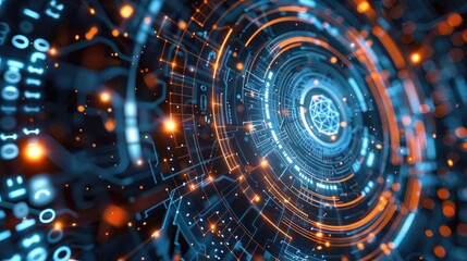 Obraz premium Abstract Digital Technology Background
