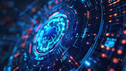 Abstract Futuristic Technology Interface