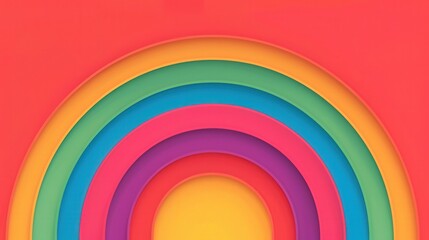 Fototapeta premium Vibrant Rainbow Gradient, a lively blend of primary colors creating a smooth, engaging backdrop ideal for educational materials and creative projects.