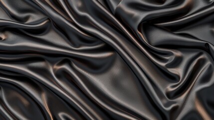 Obraz premium Elegant satin fabric, showcasing a rich grunge patina, highlighted by deep, dramatic folds, combining sleekness with a sense of vintage charm and character.