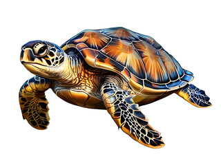 Fototapeta premium turtle isolated on white background