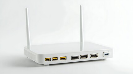 Wifi wireless router on white