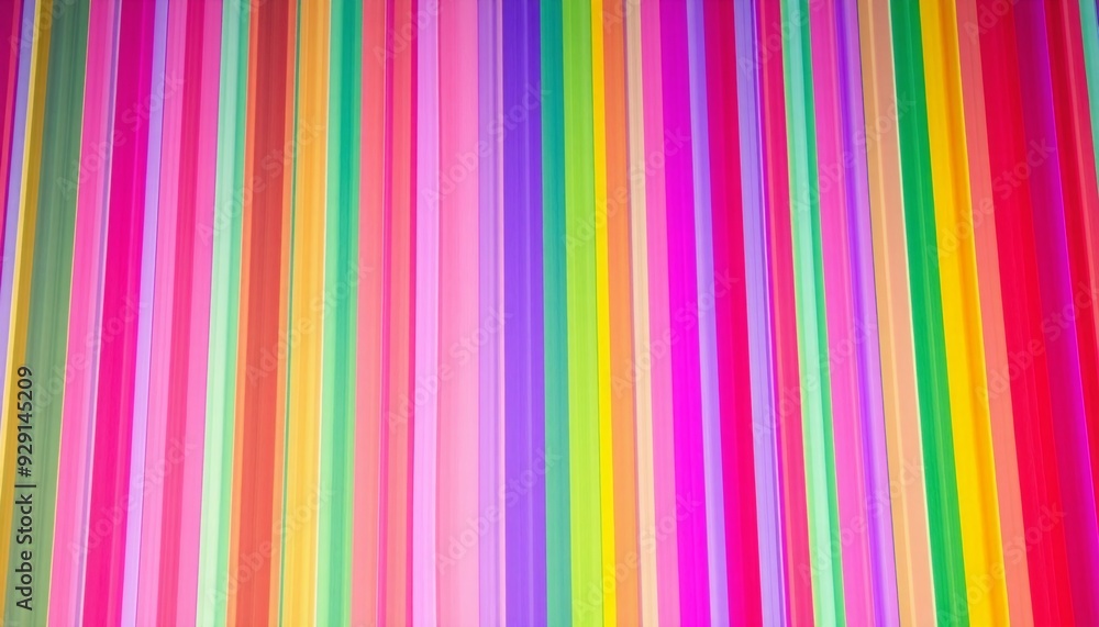 Wall mural vibrant thick rainbow stripes in a vertical pattern each stripe a distinct color from red to violet 