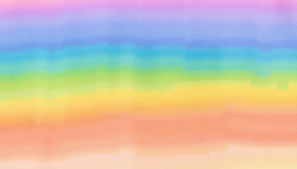 Obraz premium wide rainbow stripes with a watercolor texture colors blending into each other from red through violet creating a soft artistic look with gentle transitions and a hand-paint