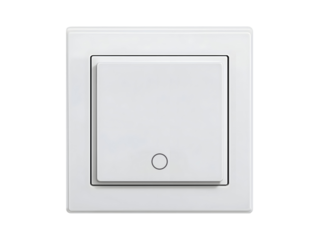 White light switch isolated on transparent or white background