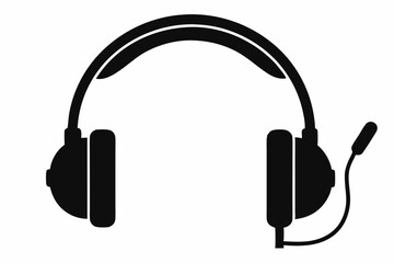 
Headphone, Headphone vector silhouette, earphone icon, vector illustration
