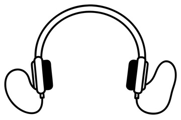 
Headphone, Headphone vector silhouette, earphone icon, vector illustration
