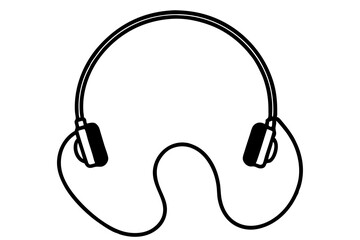 
Headphone, Headphone vector silhouette, earphone icon, vector illustration
