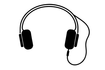 
Headphone, Headphone vector silhouette, earphone icon, vector illustration
