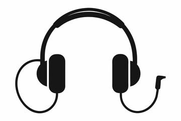 
Headphone, Headphone vector silhouette, earphone icon, vector illustration

