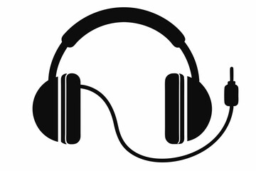 
Headphone, Headphone vector silhouette, earphone icon, vector illustration
