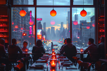 Business Moguls Meeting at Prestigious Restaurant