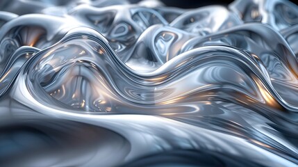 Gleaming Chrome Reflections:Polished Metallic Surfaces Showcasing Modern,High-Tech Aesthetics