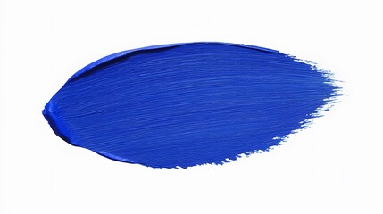 Fototapeta premium Blue Paint Stroke on White Background, Abstract Image, Texture, Pattern, Wallpaper, Cover and Screen of Smartphone, Cell Phone, Computer, Laptop, 9:16 and 16:9 Format