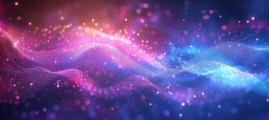 Fototapeta premium Illustration of Blue and Purple Abstract Waves