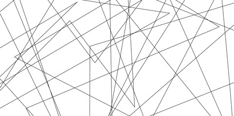 Abstract industrial Design random lines black on white background.Geometric seamless minimalist pattern with straight lines design.luxury black geometric random chaotic lines.squares and triangle line