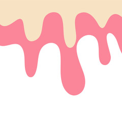 Double Vanilla milk and strawberry ice cream melted