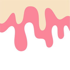 Double Vanilla milk and strawberry ice cream melted