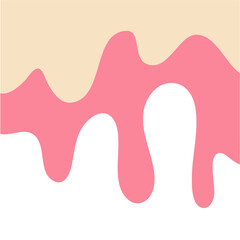 Double Vanilla milk and strawberry ice cream melted