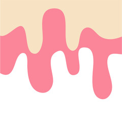 Double Vanilla milk and strawberry ice cream melted