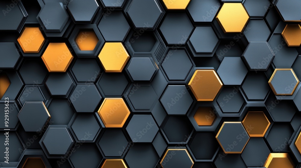 Aufkleber experience the seamless fusion of art and technology with a vector hexagons pattern, presenting a sl