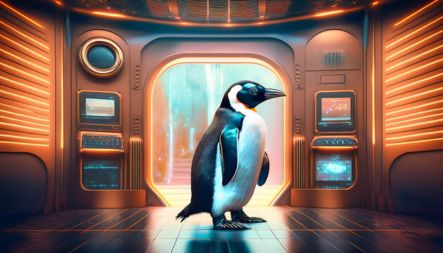 penguin room blending elements past future design