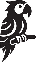 Parrot icon silhouette vector art illustration
