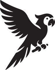 Fototapeta premium Parrot icon silhouette vector art illustration