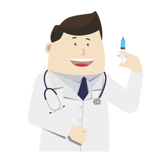 Fototapeta premium Cartoon images of doctor in various poses. transparency background