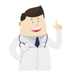 Cartoon images of doctor in various poses. transparency background