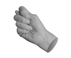 Rude bad offensive gestures, fig symbol, sign isolated on white background.