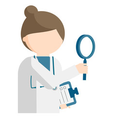 Graphic images of doctor in various poses in flat design. transparency background