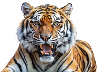 Obraz premium tiger, agressive, mammal, predator, cutout, transparent, backgrounds, wildlife, animals, cat, stripes