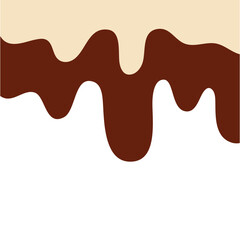 Double Vanilla milk and strawberry ice cream melted