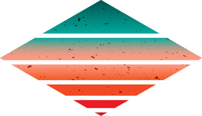 Surf logo in california sunset style. Abstract shape © LadadikArt